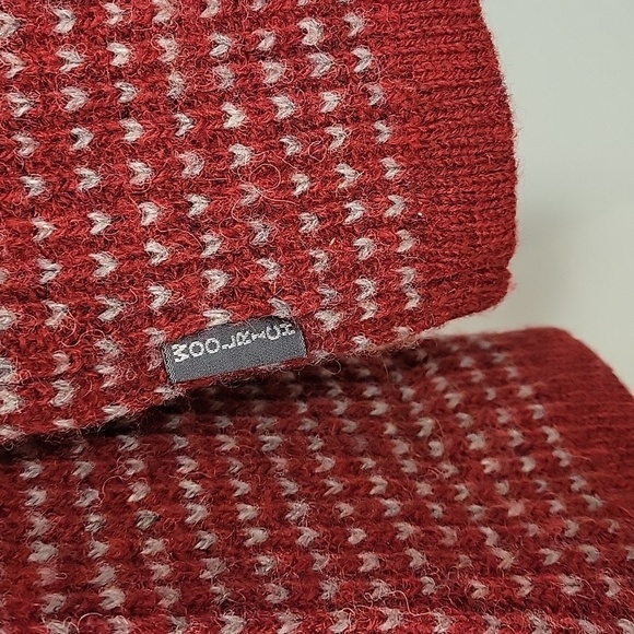 Woolrich Ruby Red All Over Design Wool Zip Up Sweater Cardigan Large - Picture 3 of 10